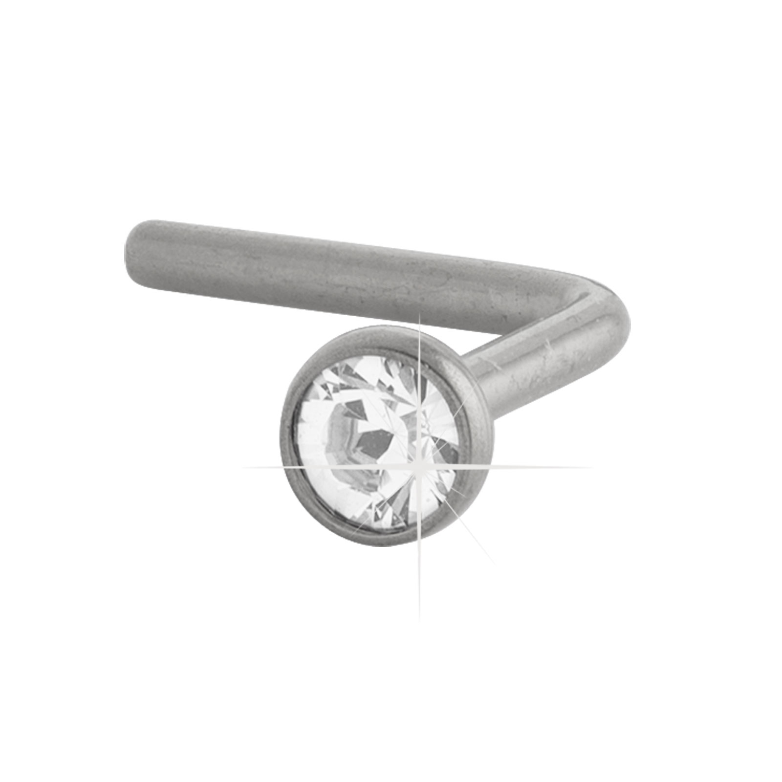 Näspiercing i stål - L-form