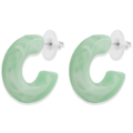 Gröna örhängen - hoops plast