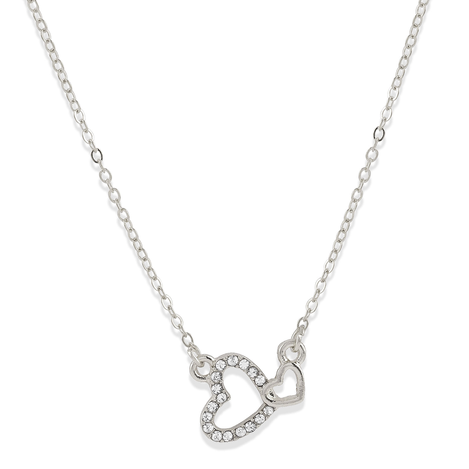 Halsband med hjärtan Silver Montini