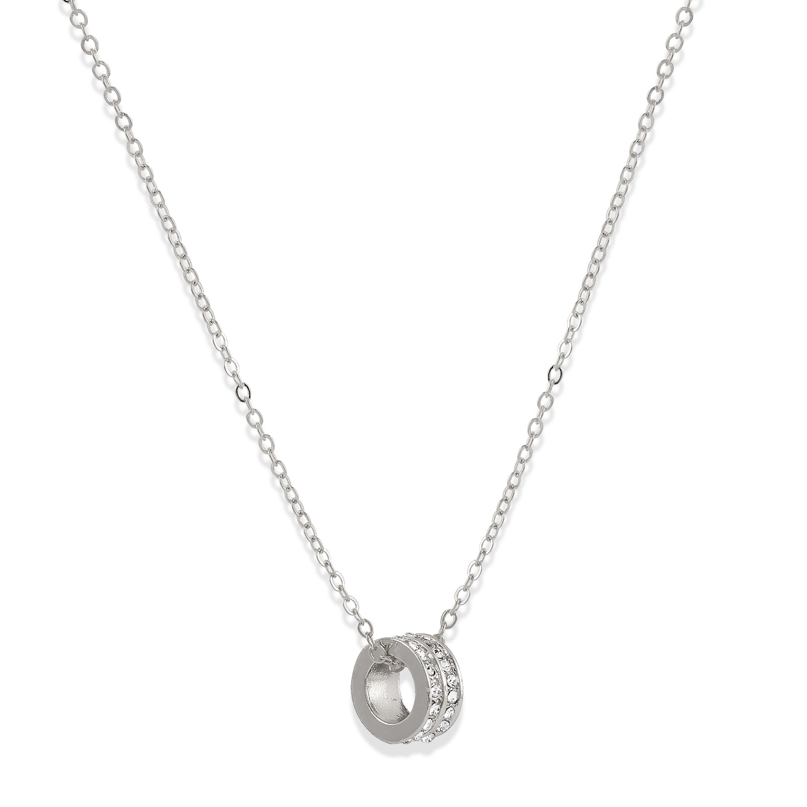 Halsband med ring silver Montini