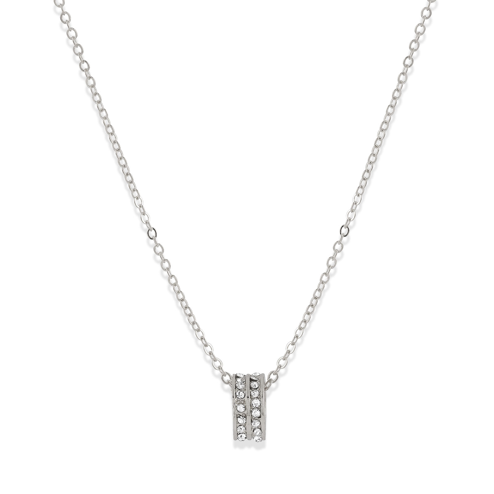 Halsband med ring silver Montini