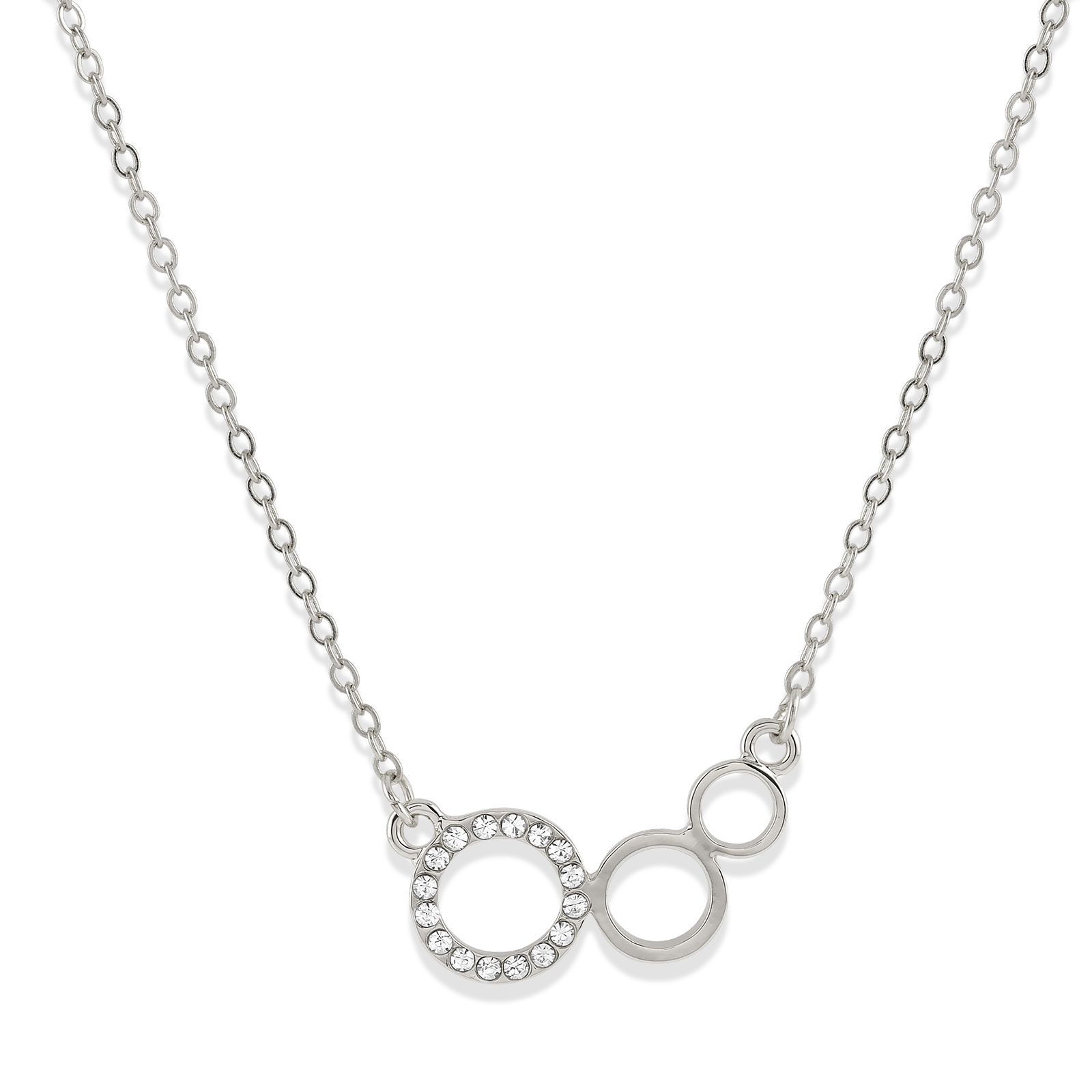 Halsband med cirklar silver Montini