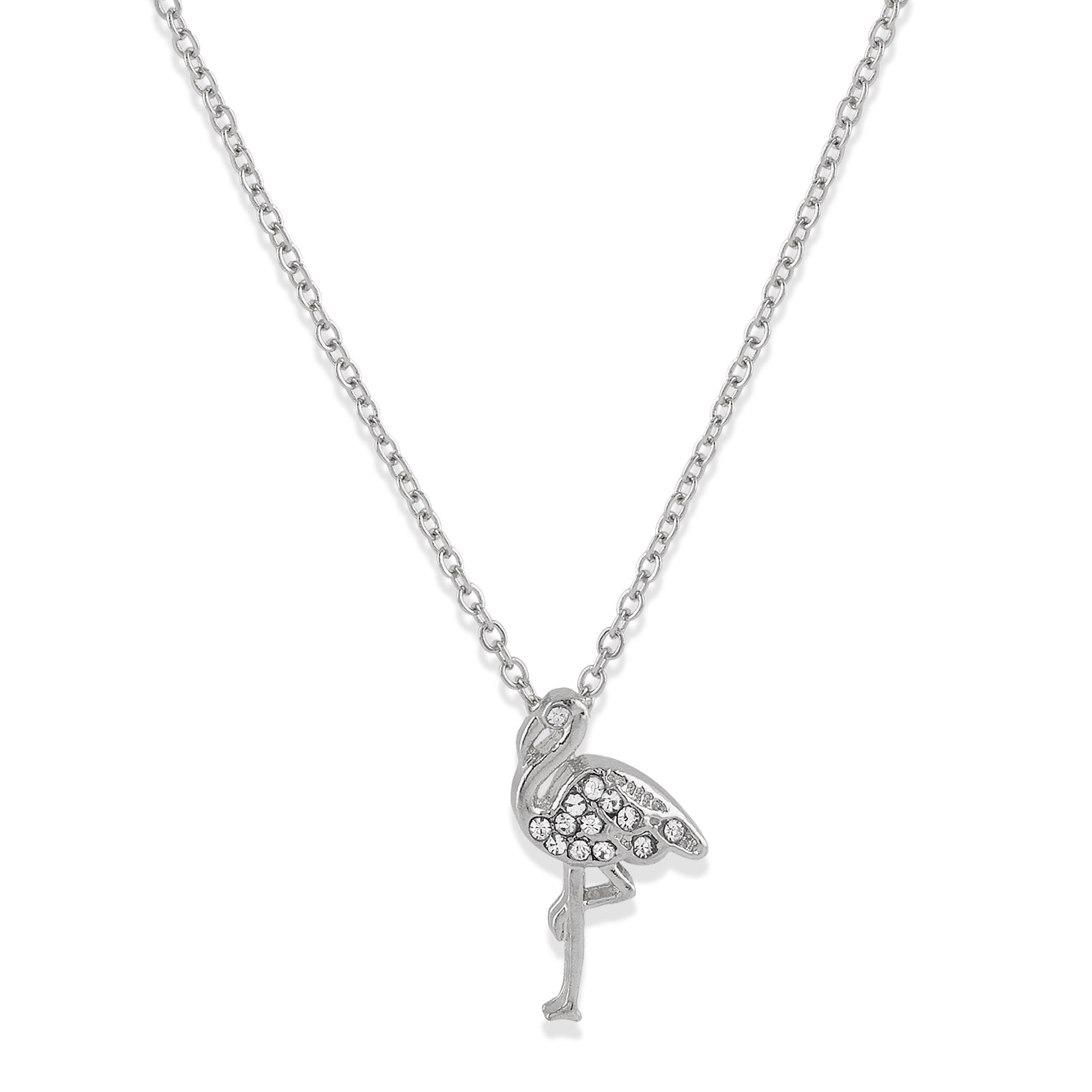 Halsband med Flamingo Silver Montini
