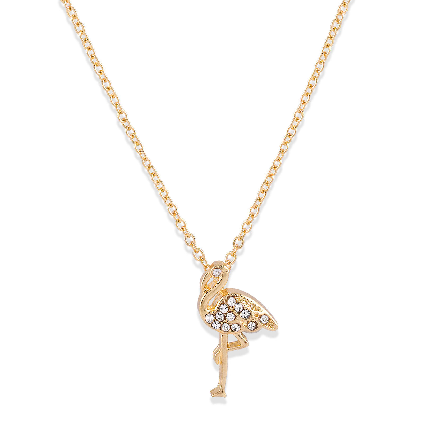 Halsband med Flamingo Guld Montini