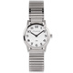 Moretime damklocka - flexband, silver/vit, 29 mm
