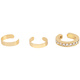 3-pack Ear Cuffs Guld Montini