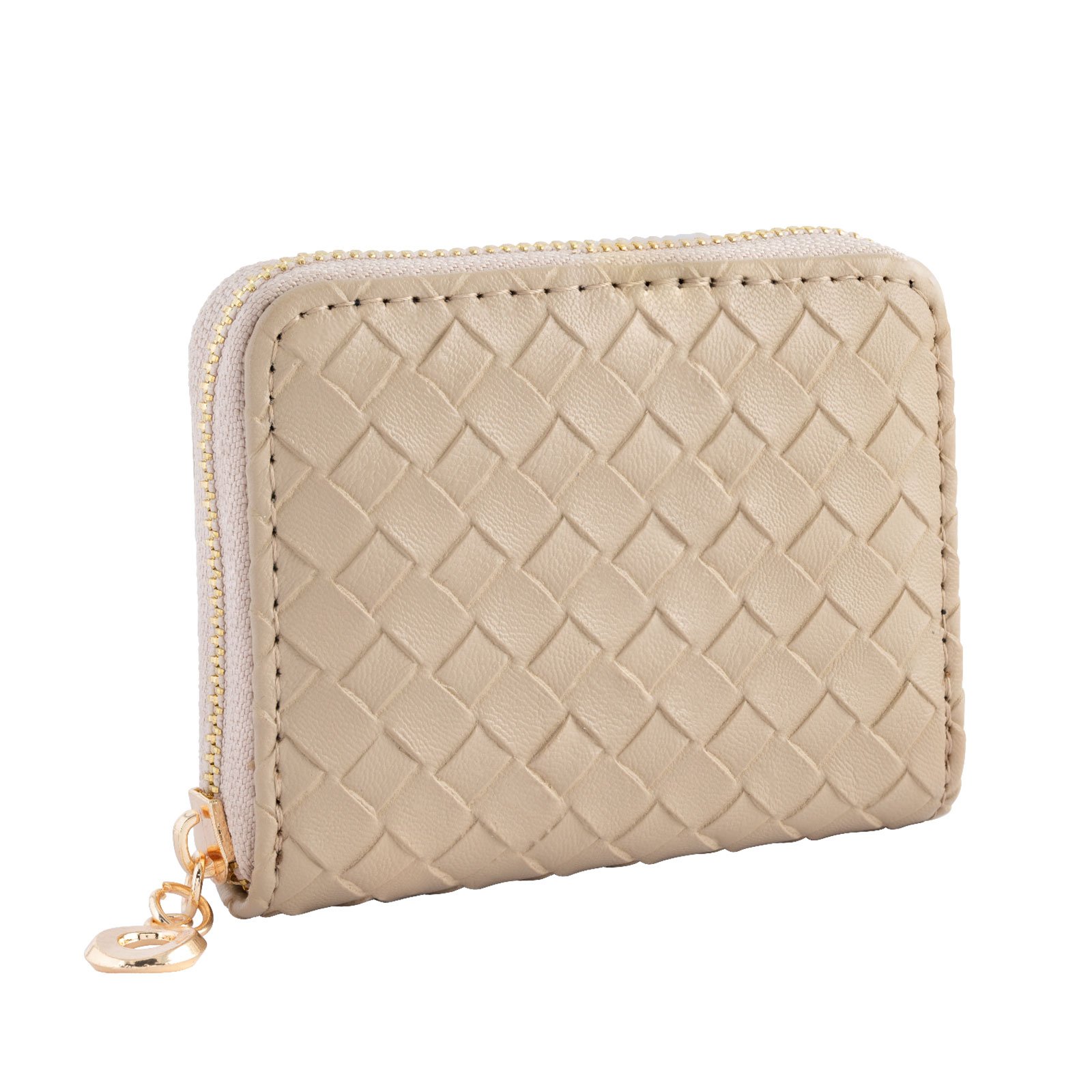 Beige Flätad Plånbok Montini
