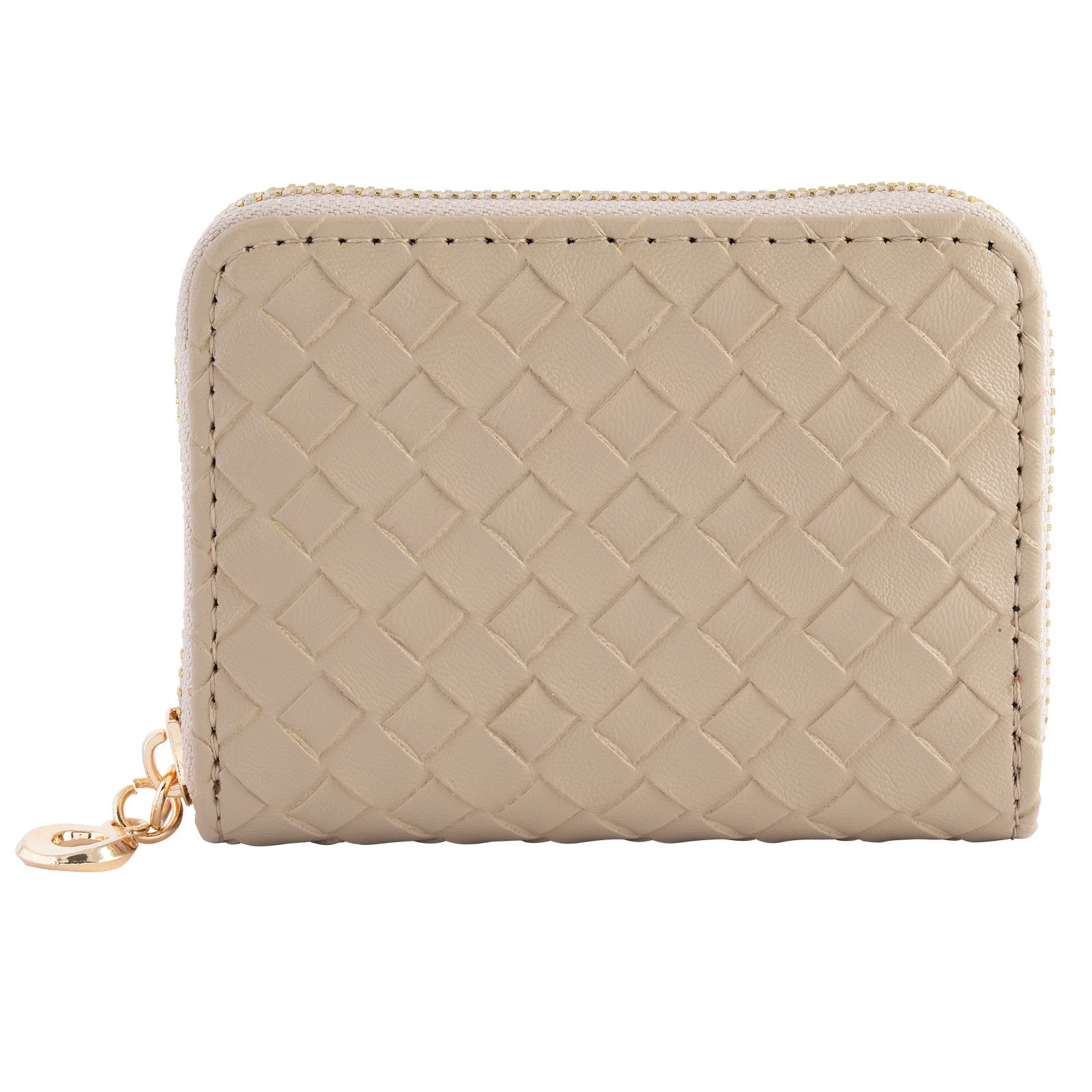 Beige Flätad Plånbok Montini