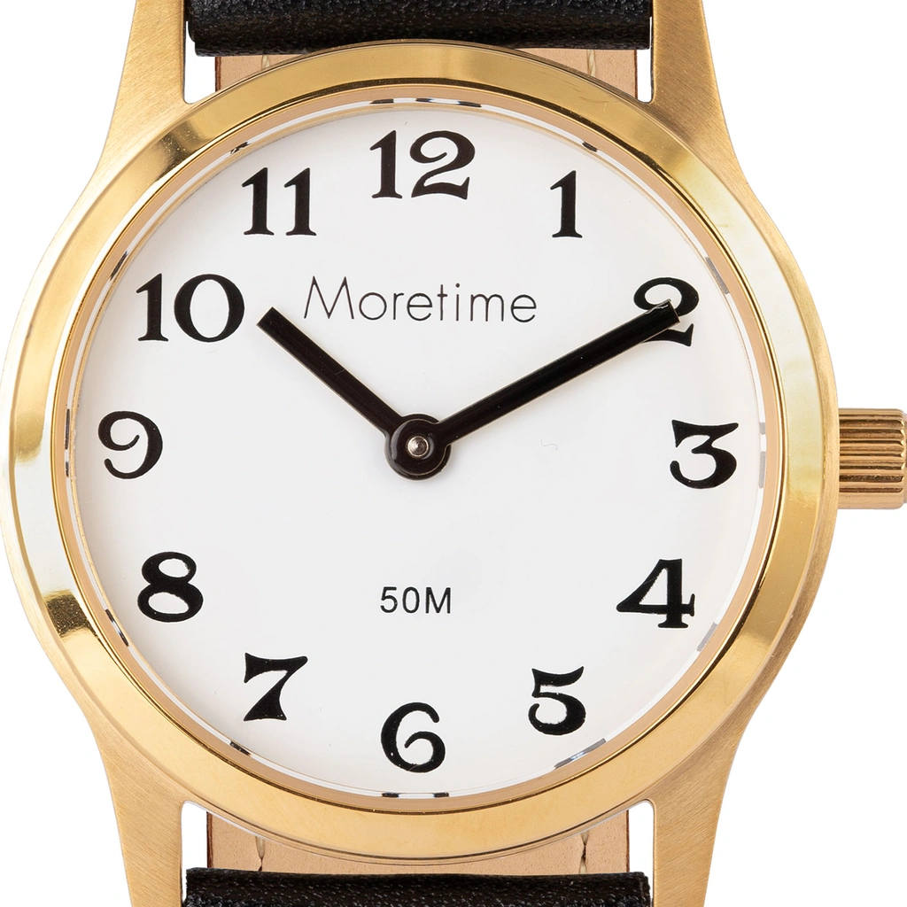 Moretime damklocka - guld/svart, 29 mm