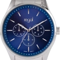 Regal herrklocka - metallband, silverton/blå, 42mm