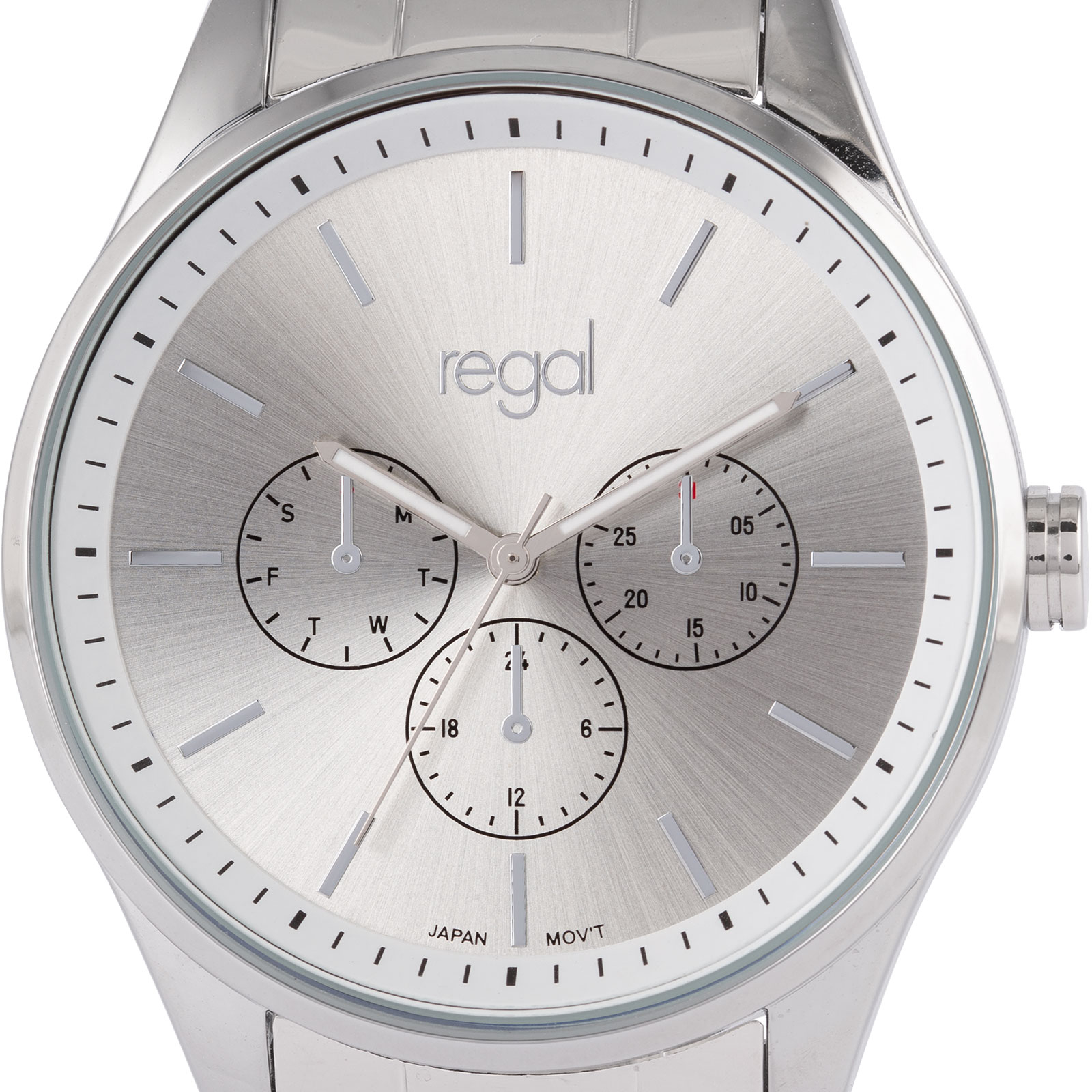 Regal herrklocka - metallband, silverton, 42mm