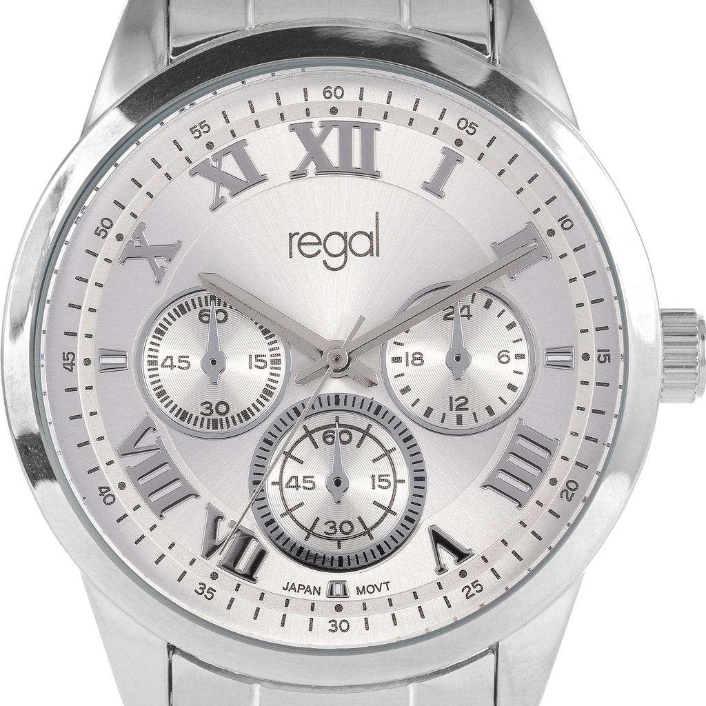 Regal herrklocka - metallband, silverton, 41mm
