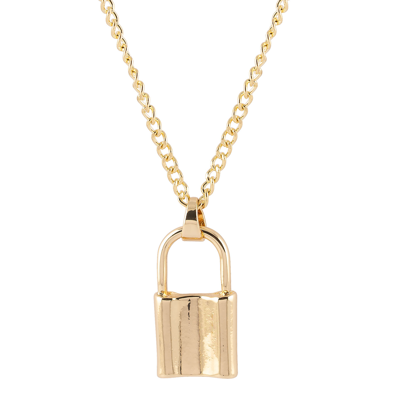 Halsband med hänglås guld