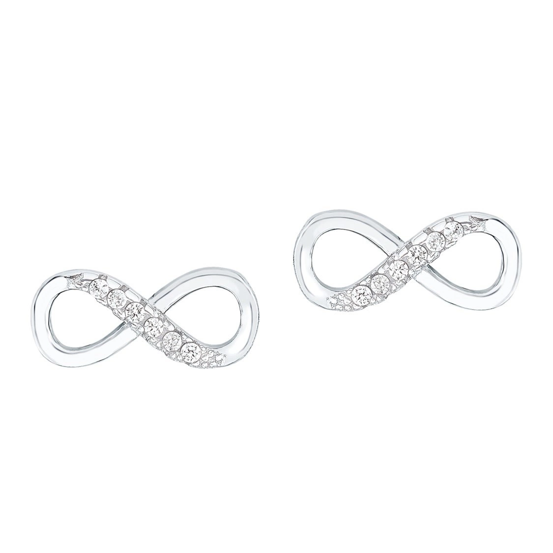 Silverörhängen - infinitysymboler, 12 mm