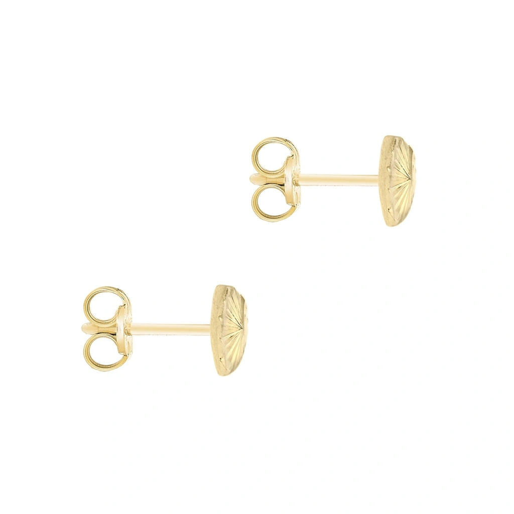 Örhängen 9k guld - facetterade hjärtan 6x6 mm