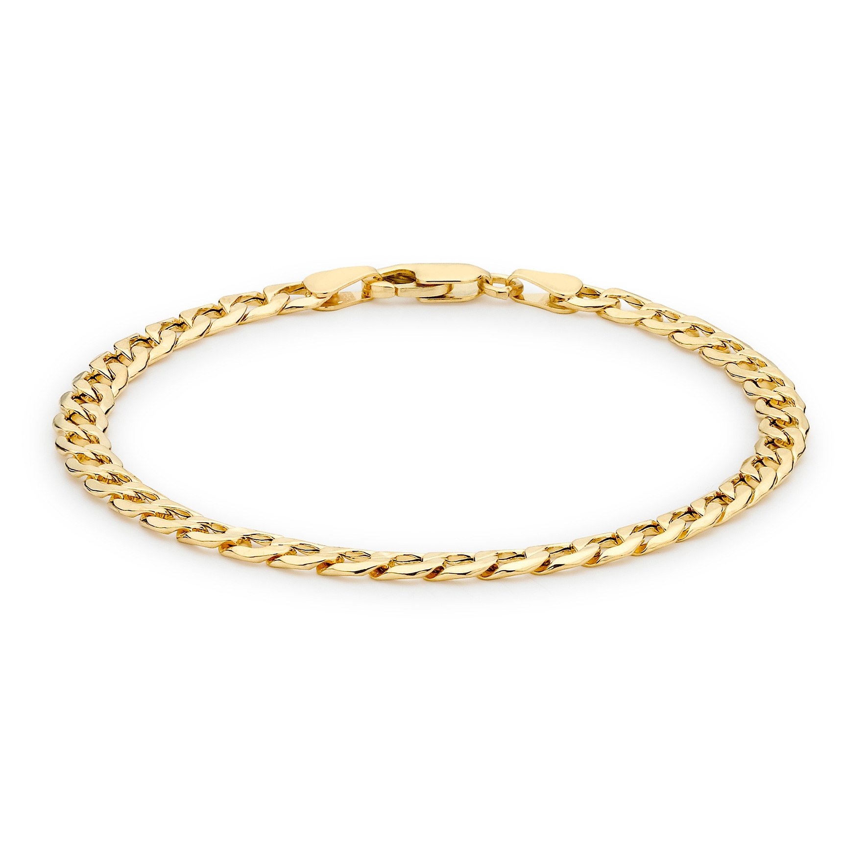 Armband dam 9k guld - pansar, 19 cm