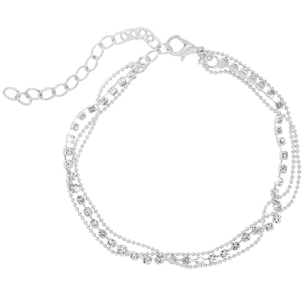 Silverfärgad fotlänk - 3 kedjor