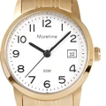 Moretime damklocka - datum, guld/vit, 26 mm