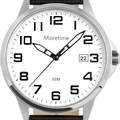 Moretime herrklocka - silver/svart, 38 mm