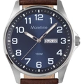 Moretime herrklocka - silver/brun, 42 mm