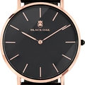 Black Oak Gerardii herrklocka - svart/rosegold, 41 mm