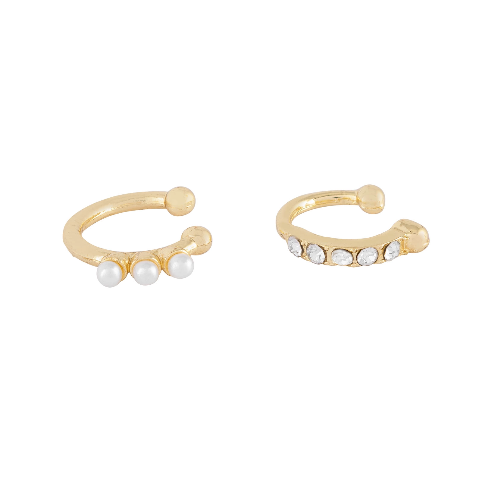 Ear cuffs med pärlor 2-pack