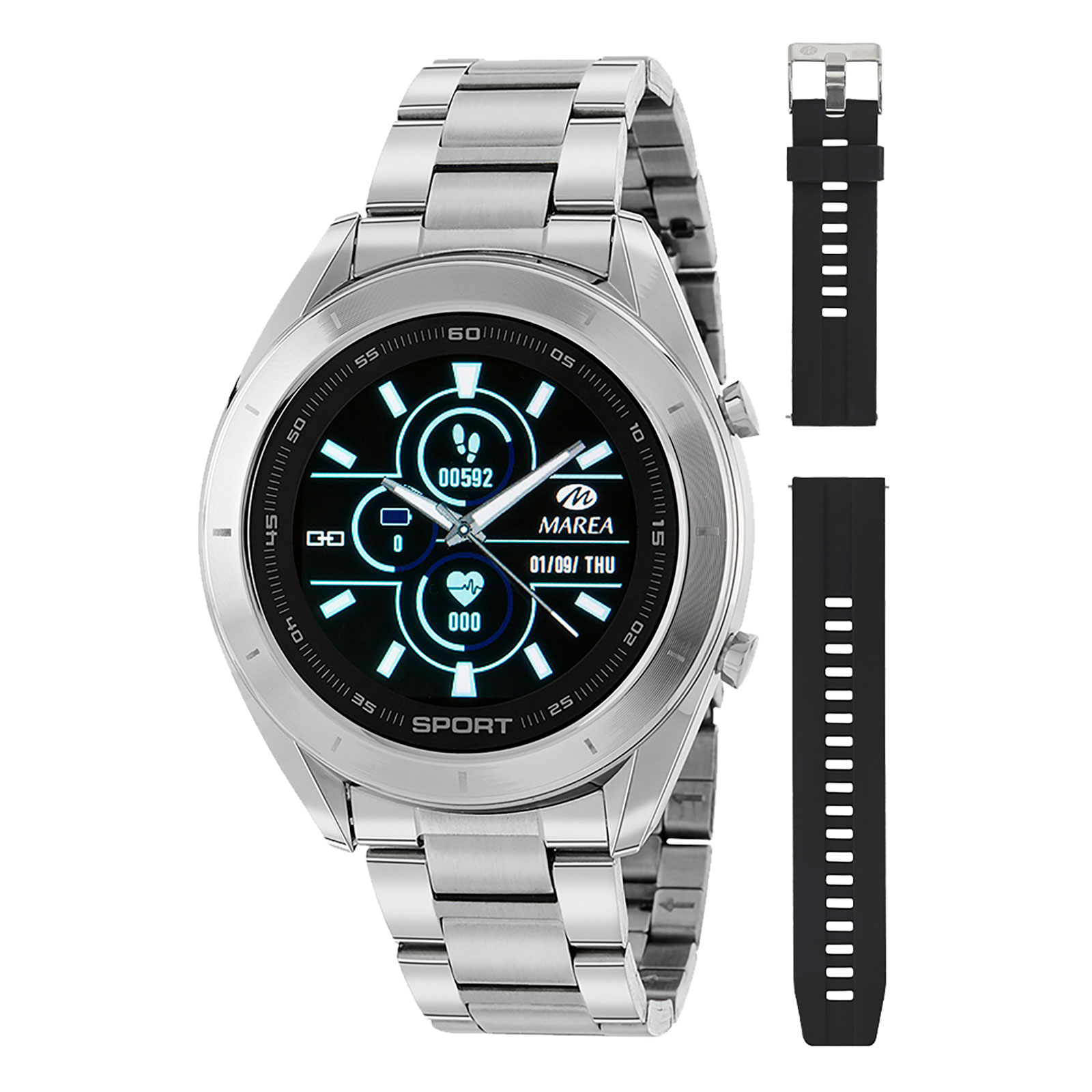 Marea Smart Watch B58004/1 -Silver, extra armband