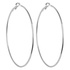 Silverfärgade örhängen - hoops 70 mm