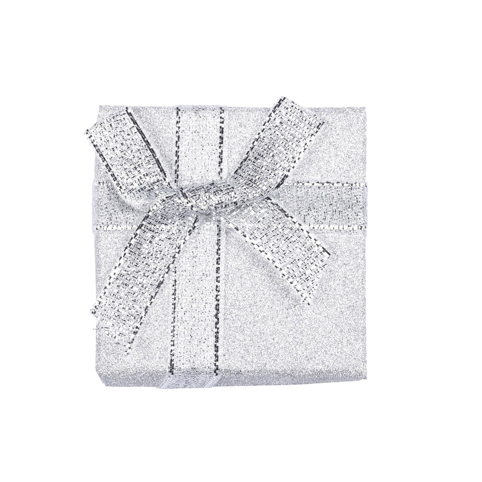 Presentask silverglitter - 5x5 cm