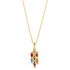 18k guldpläterat halsband med multifärgade Kubisk Zirkonia