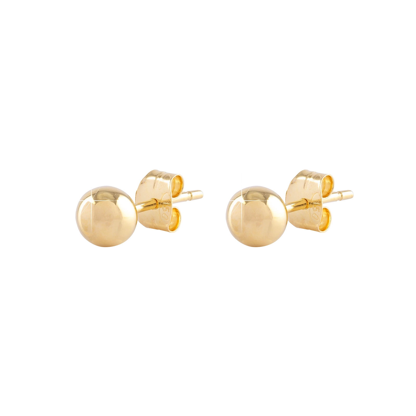 Örhängen 18k guld - kula 5 mm