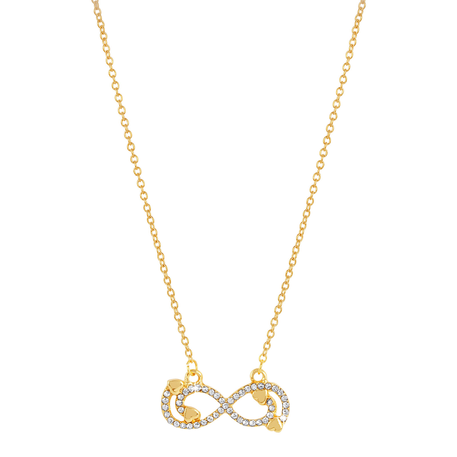 Guldfärgat halsband, tunn kedja med infinity-symbol